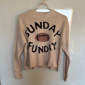 moon & madison Cream Sunday Funday Sweater